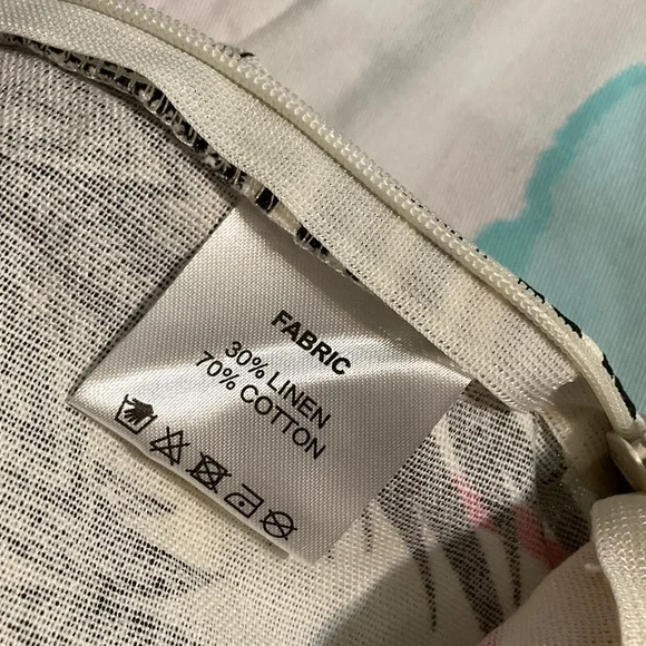 High-Rise Wide Leg Tropical Stripe Pants in Pink/White - Picture 15 of 16